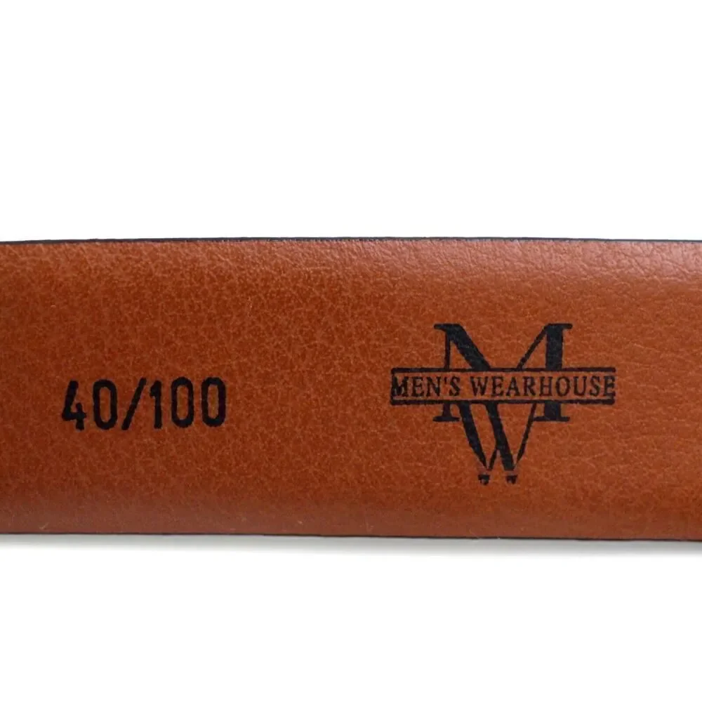 Men's Wearhouse REDDISH BROWN LEATHER 1 1/8